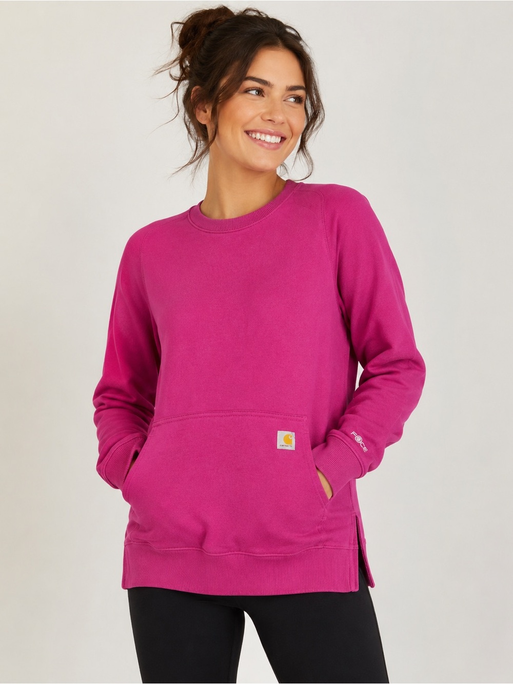 Carhartt Force Relaxed Fit Lightweight Sweatshirt Women’s Small Magenta Agate